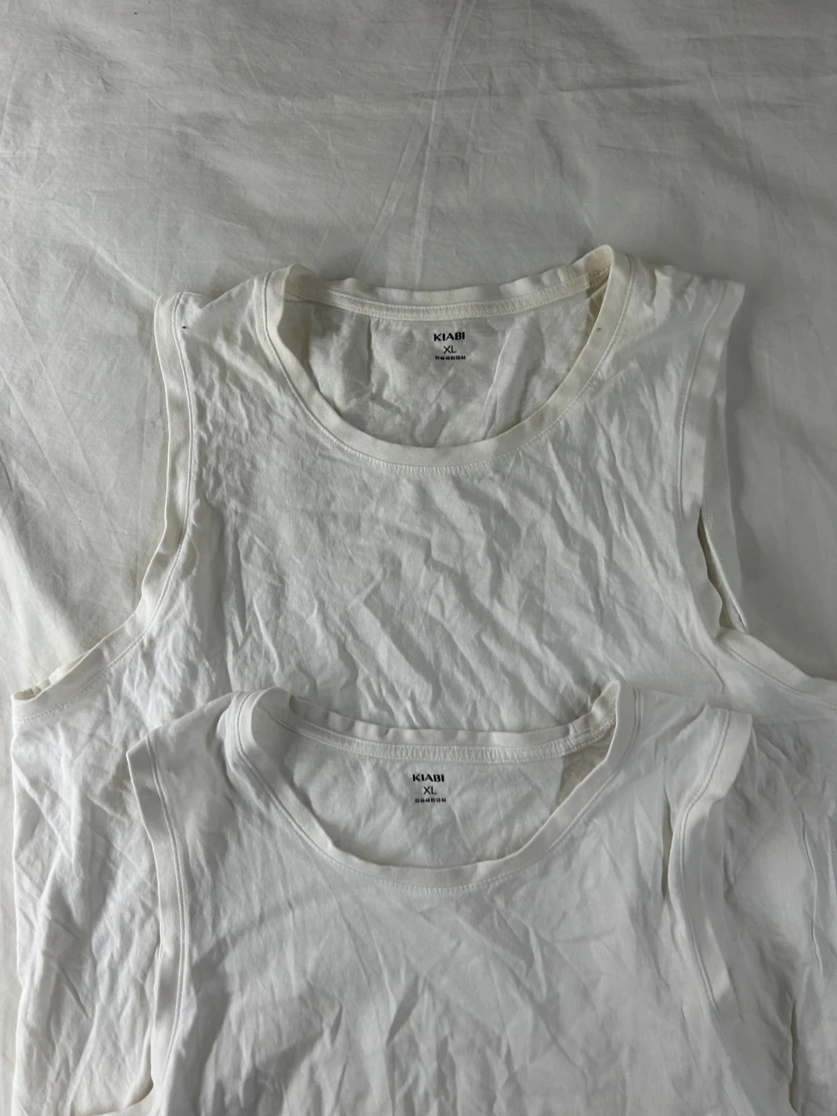 Set van 2 witte tanktops kiabi maat xl – photo 3